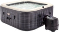 Intex Spa hinchable cuadrado Greystone Deluxe 4 personas, 175x175x71 cm, Calentador 2.200 W, Burbujas aire caliente, Clorador salino, Depuradora con filtro S2 (1.741 l/h), Accesorios incluidos (55093)