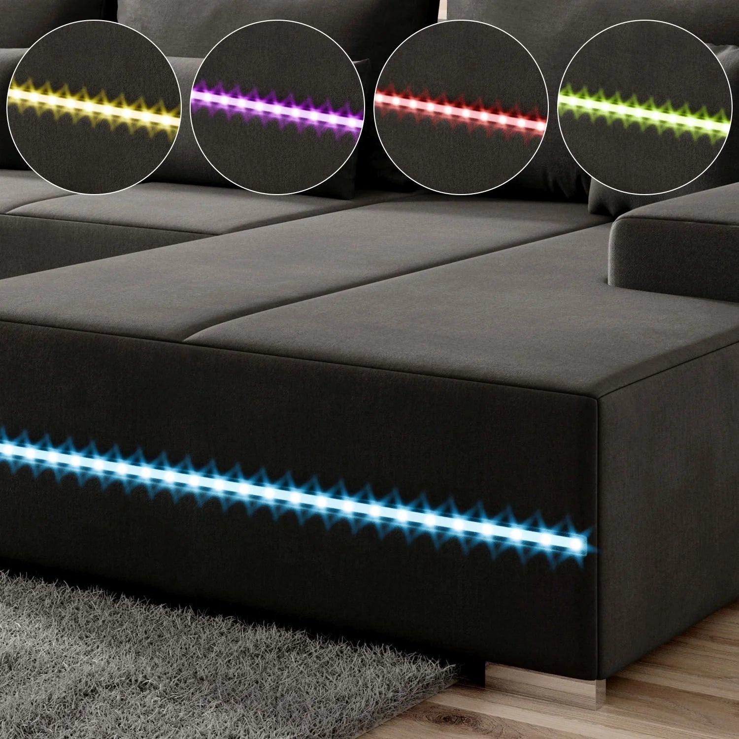 2025 Sofá rinconero Malbun con iluminación LED