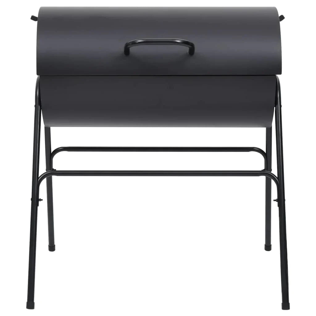 2026 Parrilla con 2 rejillas de cocción negra – Barbacoa portátil de 80x95x90 cm en acero