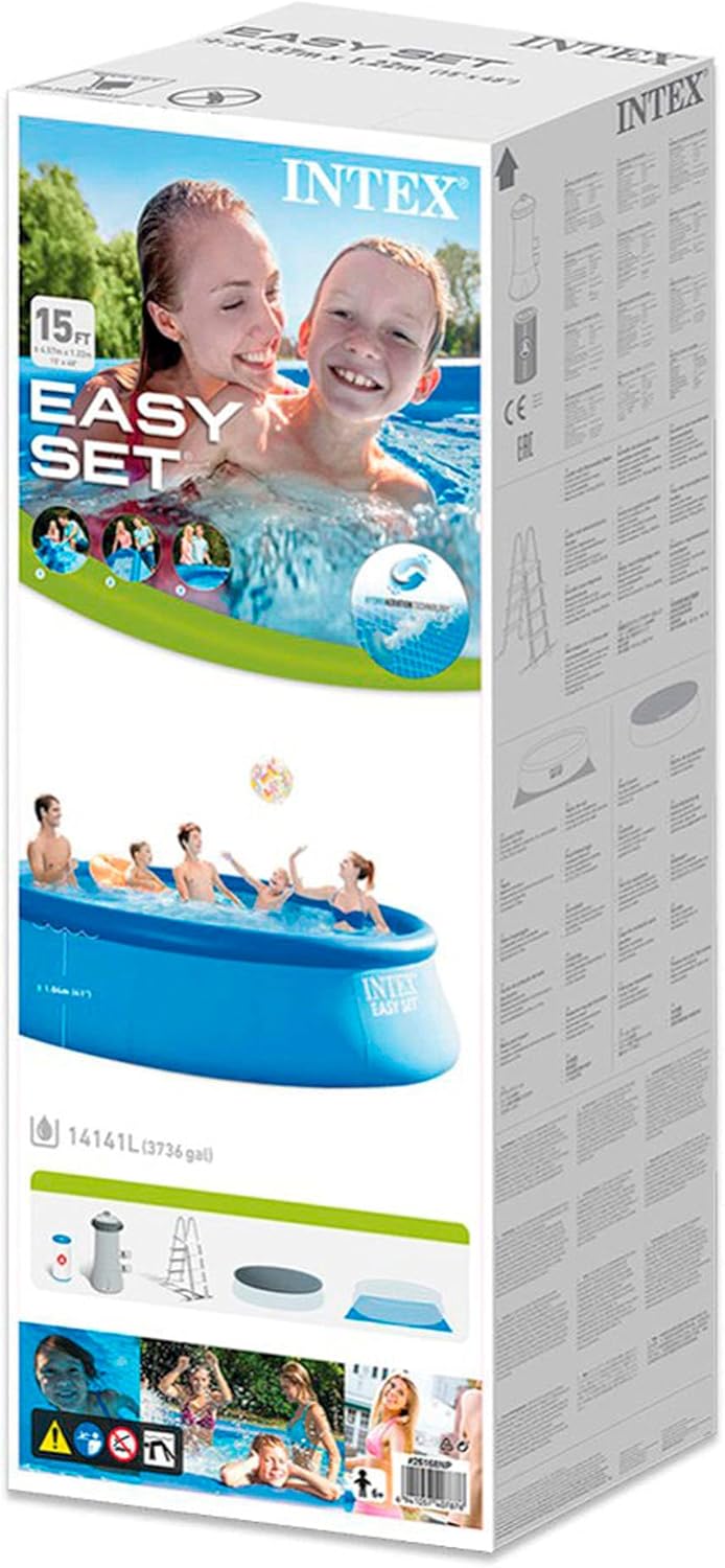 Intex 26168NP-PISCINA Easy Set D457X122 CM(C/Bomba Filtro 220-