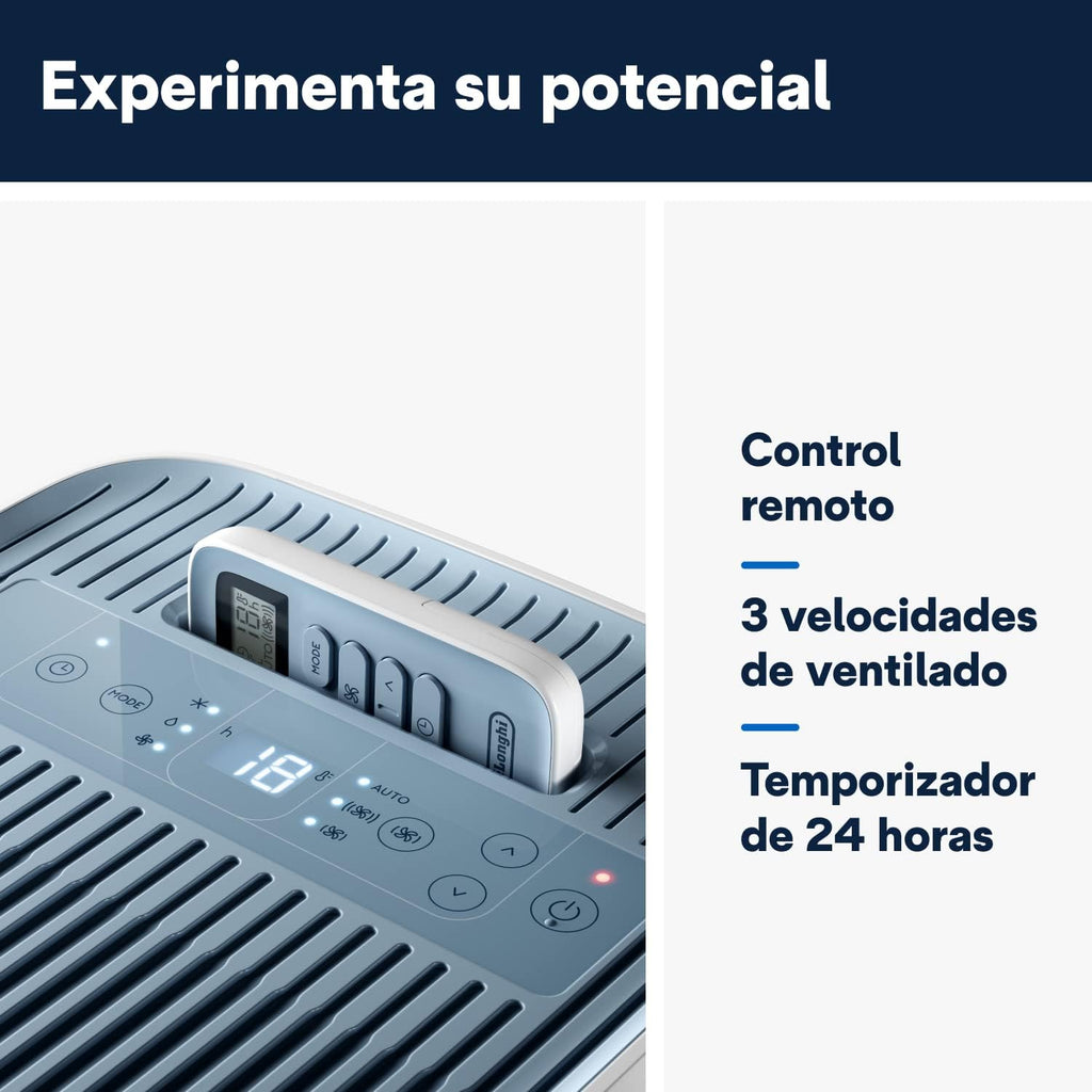 Pinguino Compact PAC ES72 YOUNG Aire Acondicionado Portátil 8.300 BTU/h, 2,1 kW, hasta 60m³, Función Deshumidificador y Ventilación, Temporizador 24 Horas