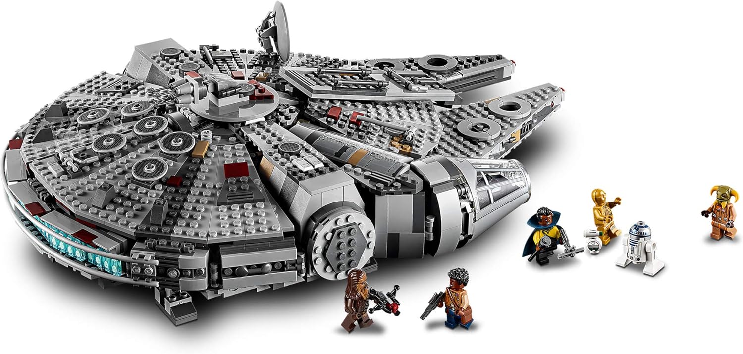 Star Wars: The Rise of Skywalker Millennium Falcon 75257 Starship Model Building Kit and Minifigures, New 2019 (1,351 Pieces)