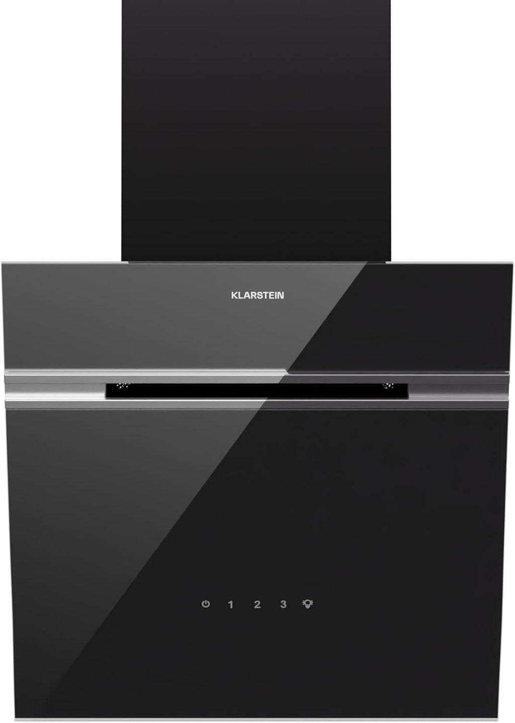 KLARSTEIN Alina Campana Extractora - 570 m³/h, Clase A, LED, 54 dB, Recirculación & Extracción, Campana Cocina Decorativa, Control Táctil, 39.8 cm Ancho, Negro