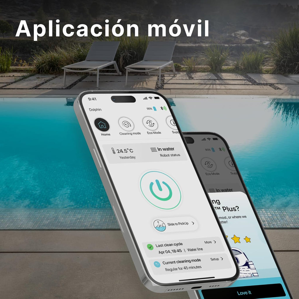 Dolphin E40i Robot limpiafondos automático para Piscinas enterradas de 12m - Limpieza de Fondo, Paredes y línea de flotación - Control por la App