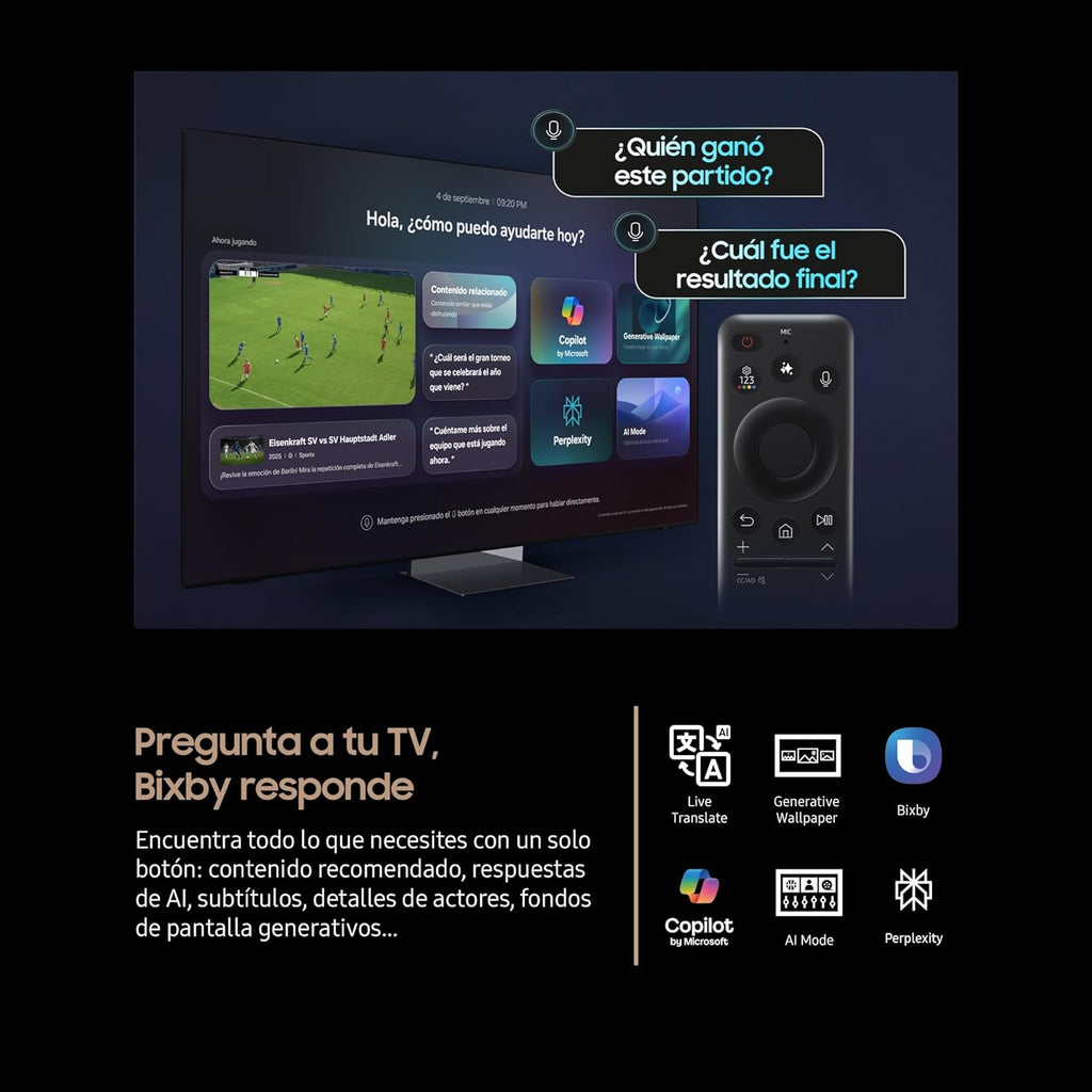 TV 65 Pulgadas Neo QLED QN900F 8K Mini LED Smart TV con Vision AI, Pantalla sin Reflejos con Glare Free y Motion Xcelerator 165Hz