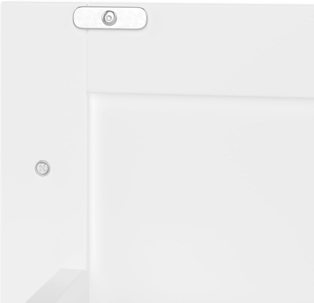Moimhear Mueble de baño de pie, lavabo, lacado completo, tres cajones silenciosos, lavabo de cerámica integrado (blanco, 76 x 46 x 83,5 cm)