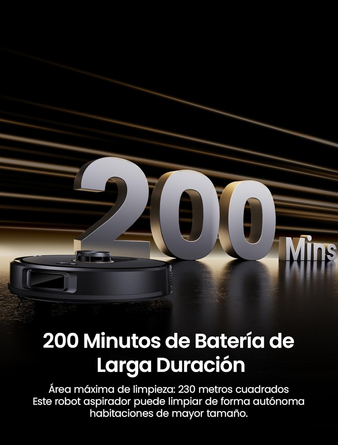 Proscenic Q20 Plus Robot Aspirador y Fregasuelos 10000 Pa/200Mins, con 4L Base Autovaciado sin Bolsa, Navegación y Cartografía por Láser por App/Voz/Control, para Suelos, Alfombras y pelos de Mascotas