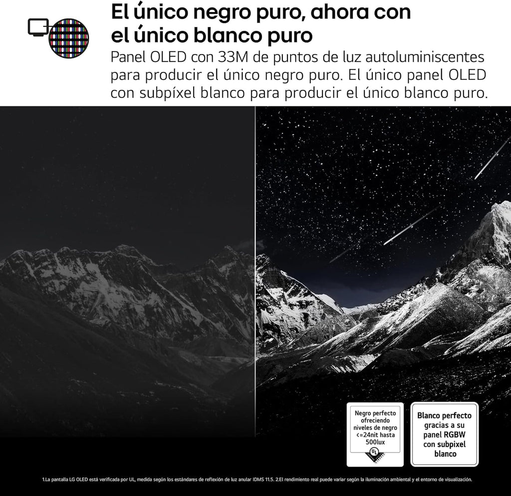 OLED48C54LA - TV 48", OLED EVO 4K, Smart TV AI C5, WebOS 25, Super Upscaling, Dolby Vision y Dolby Atmos, AMD FreeSync, Alexa/Google Assistant, Negro