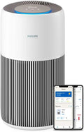 Philips Air Purifier Series 2200, HEPA NanoProtect + Active Carbon Filter, CADR 400m³/h for 104m², Allergy People, Ultra Quiet, Smart and Durable Filter (AC2210/10)