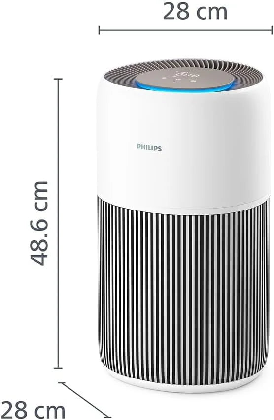 Philips Air Purifier Series 2200, HEPA NanoProtect + Active Carbon Filter, CADR 400m³/h for 104m², Allergy People, Ultra Quiet, Smart and Durable Filter (AC2210/10)