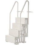 VEVOR Pool Ladder 4 Steps with Double Handrails and Non-Slip Heavy Duty Steps, Load 400 lbs for Inground and Above Ground Pools, Milk White, 874 x 810 x 1985 mm