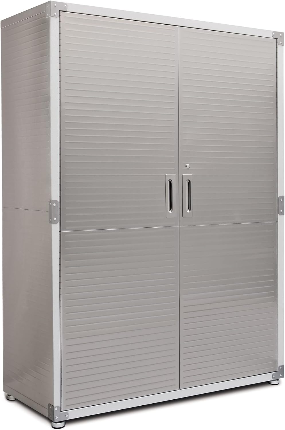 Seville Classics UHD16238 Mega armario , 121,9 x 60,9 x 182,9 cm, soporte de metal con revestimiento en polvo, gris