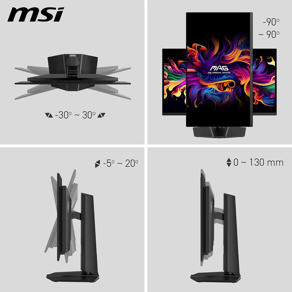MSI MAG 273QP QD-OLED X24 Gaming Display 26,5" WQHD - Quantum Dot OLED Panel 2560 x 1440, 240Hz / 0,03ms, 99.1% DCI-P3, XXL) E≤2, DisplayHDR True Black 400 - DP 1.4a, HDMI 2.1.1