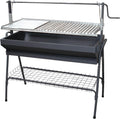 Imex EL ZORRO 71764 - Barbacoa con Plancha y Ascensor, Negro, 80x50x115cm