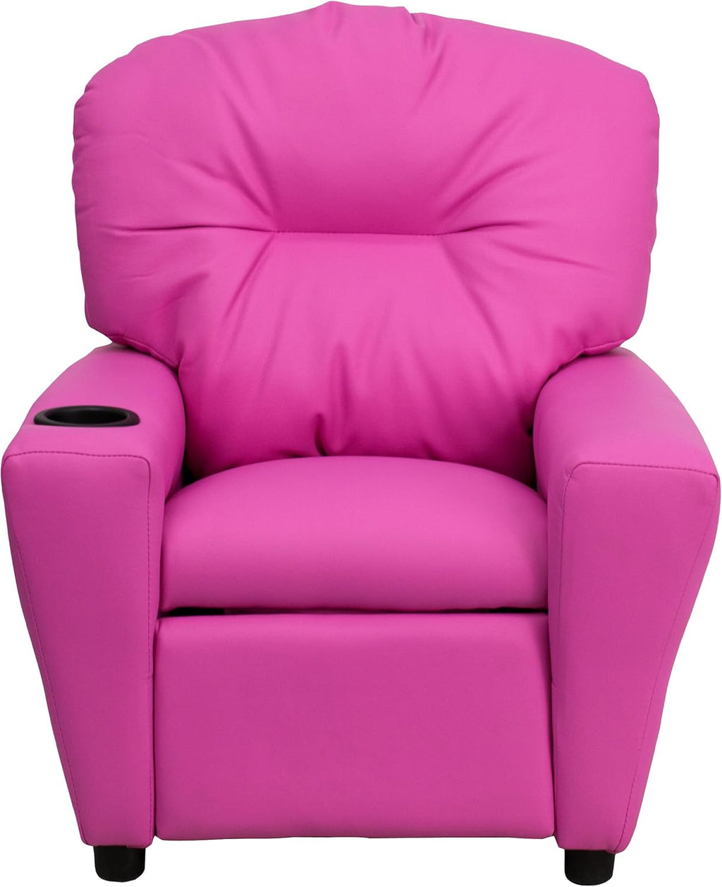 Flash Furniture Współczesny leżak dziecięcy z uchwytem na kubki, drewno, beżowy winyl, 66,04 x 53,34 x 53,34 cm