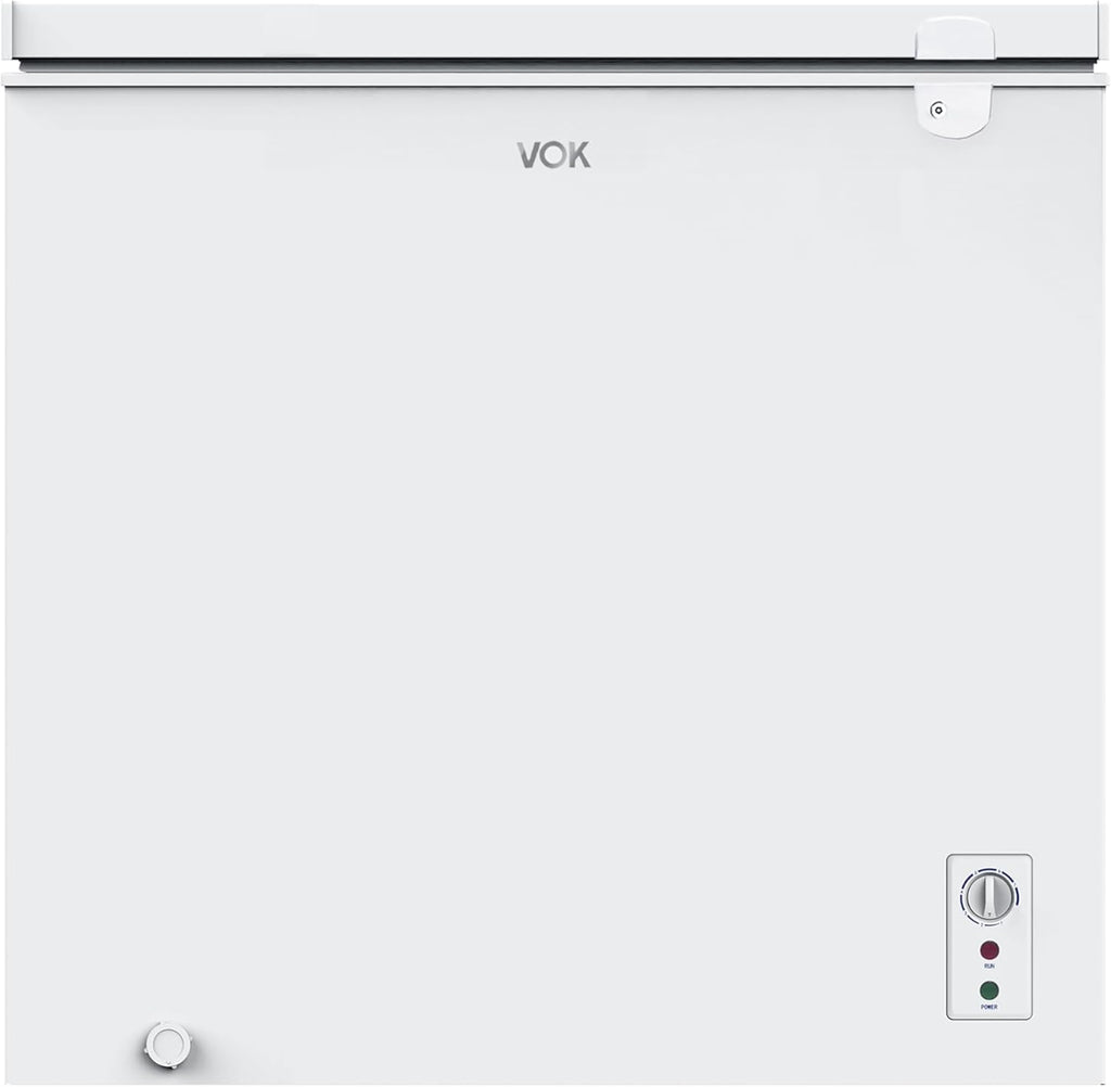 VOK Congelador Horizontal 194 L Ancho 81,8 cm - Función Dual, Congelación Rápida, Luz LED, Bloqueo de Seguridad, Autonomía de 23 h, Blanco