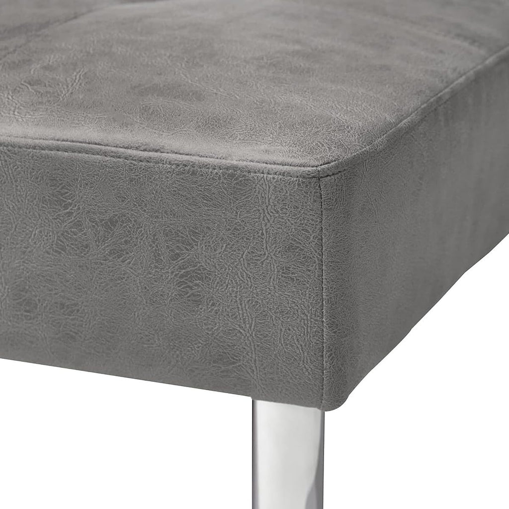 Mattfy - Sofá Cama Clic Clac Tipo Libro de 3 Plazas Modelo Milos, Diseño Moderno, Práctico y Funcional, Acabado en Gris