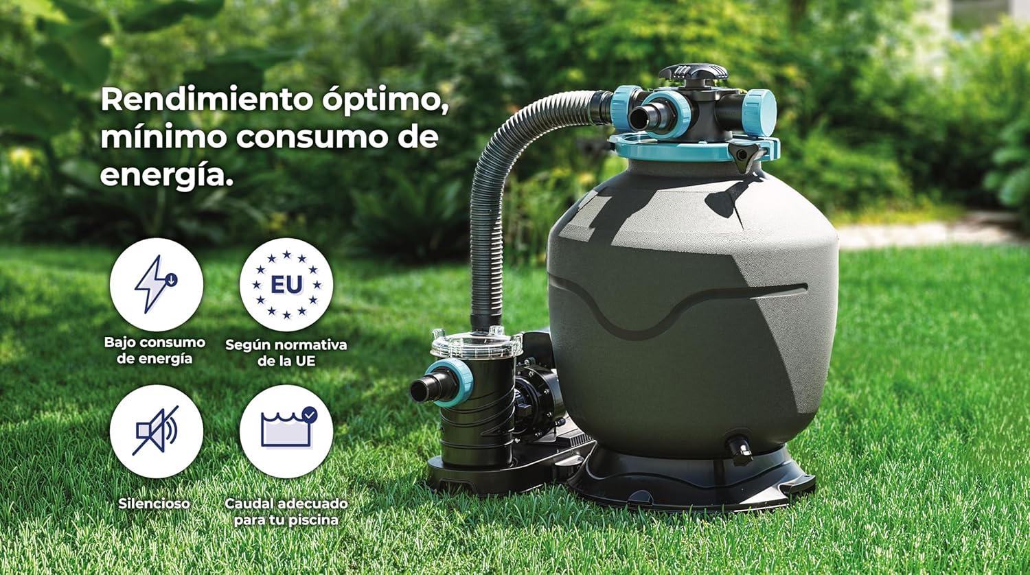 Piscina de Acero Elevada,Redonda con Aspecto Acero Blanco. Piscinas Desmontables para Jardín 240 x 120 cm - Piscina Gre KIT300ECO Fidji.