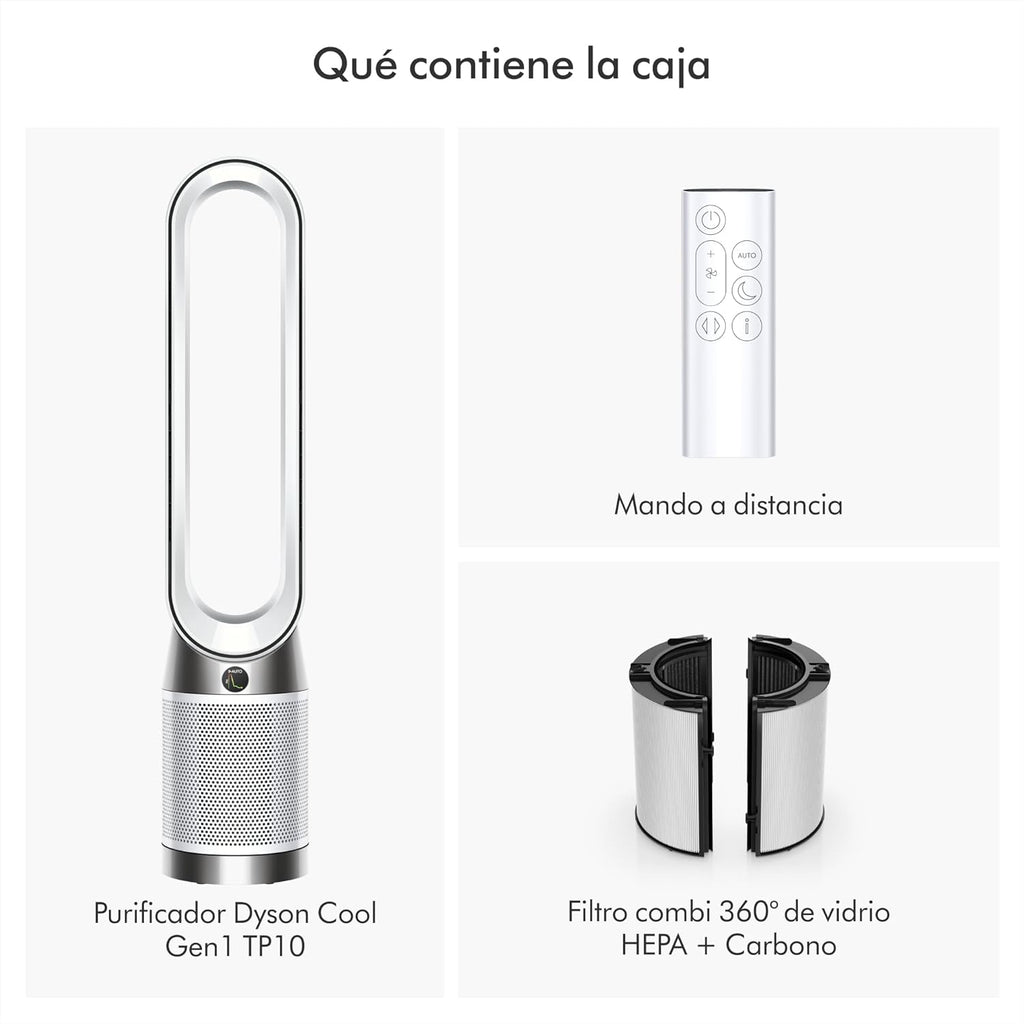 Purifier Cool Gen1 TP10 purificador de aire y ventilador – purificación potente, flujo de aire refrescante (Blanco)