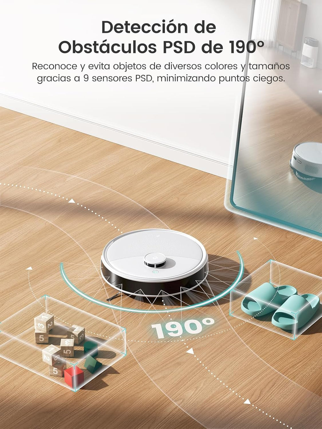 Lefant M3 Robot Aspirador y Friegasuelos con Base de Autovaciado, Navegación Láser dToF, Mapeo Inteligente, Evitación Obstáculos PSD 190°, 12000Pa, Autonomía 220mins, WiFi/Alexa/APP/i Watch, 2,4G & 5G