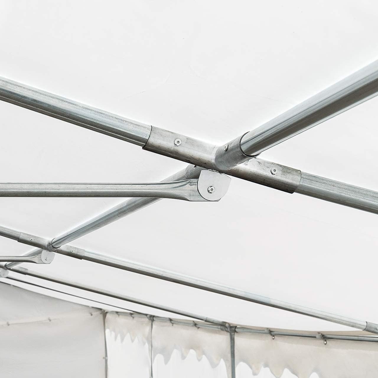 TOOLPORT Carpa almacén 5x10 m PVC 750 N Impermeable Gris Carpa de Almacenamiento con Base Reforzada