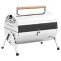 Barbacoa De Carbón De Sobremesa Acero Inoxidable Doble Parrilla Vidaxl