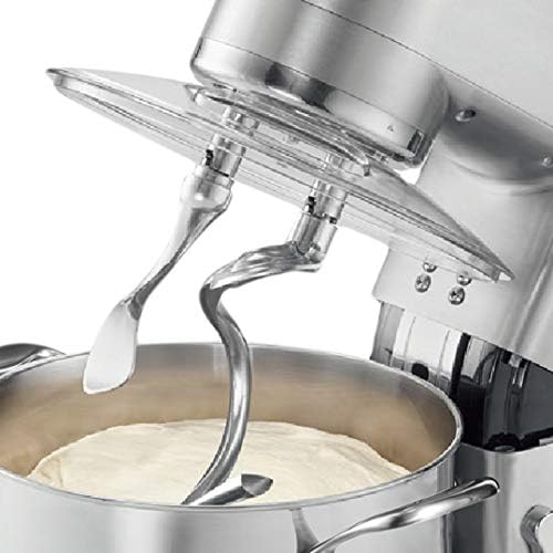 RGV Pastaprof PL10S amasadora planetaria, capacidad 10 l, doble gancho, 1500 W, 6 velocidades, color plateado, W