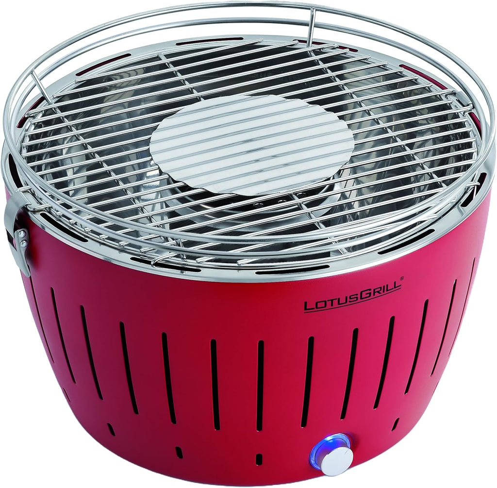 LotusGrill G-RO-34 - Barbacoa de carbón sin humo 35 x 26 x 23.4, color rojo