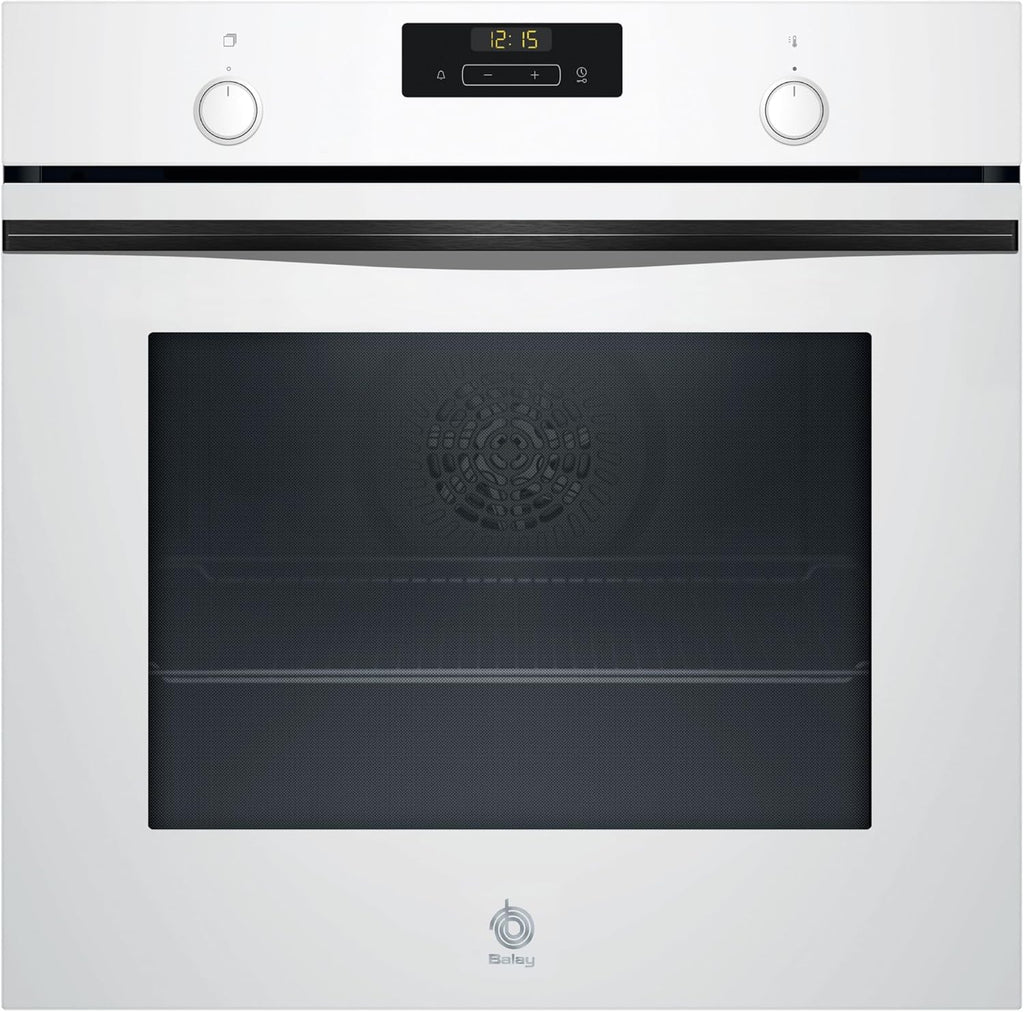 Balay – Horno multifunción, 60 cm de ancho, 71L, Serie Cristal, Función Freidora de aire, Aqualisis, blanco, 3HB5159B4