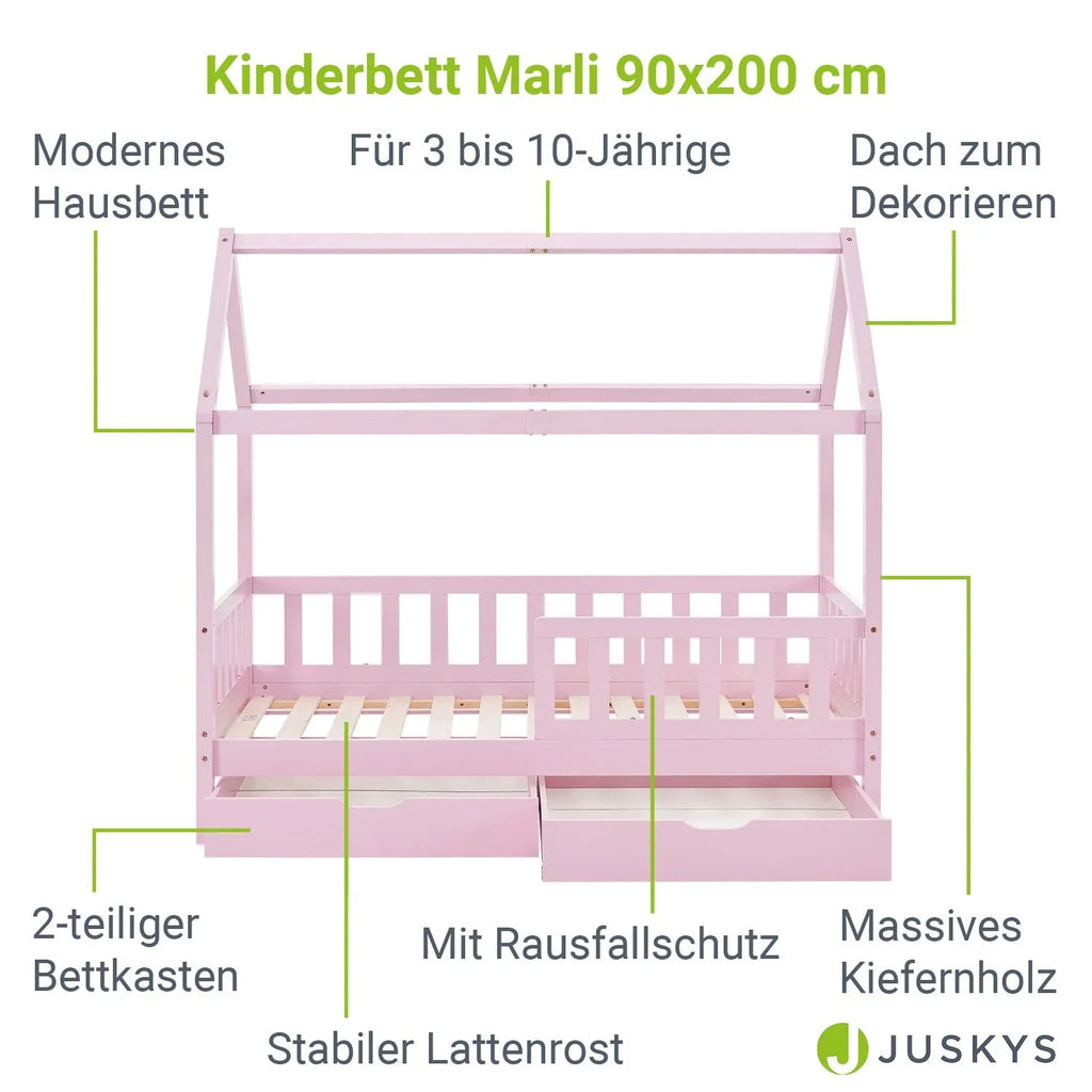 2026 Cama infantil Marli 90 x 200 cm con cajones de almacenamiento