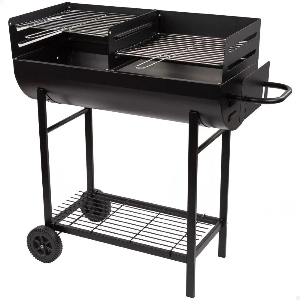 Barbacoa De Carbón Con Doble Parrilla Aktive