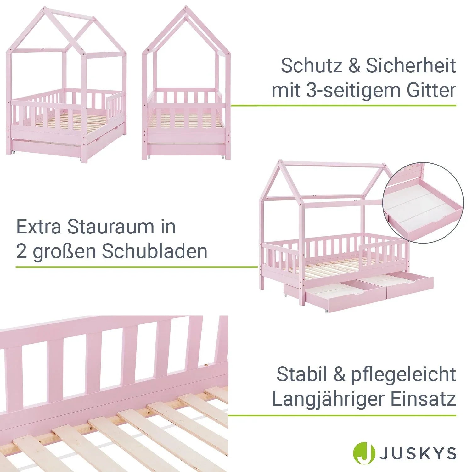 2026 Cama infantil Marli 90 x 200 cm con cajones de almacenamiento