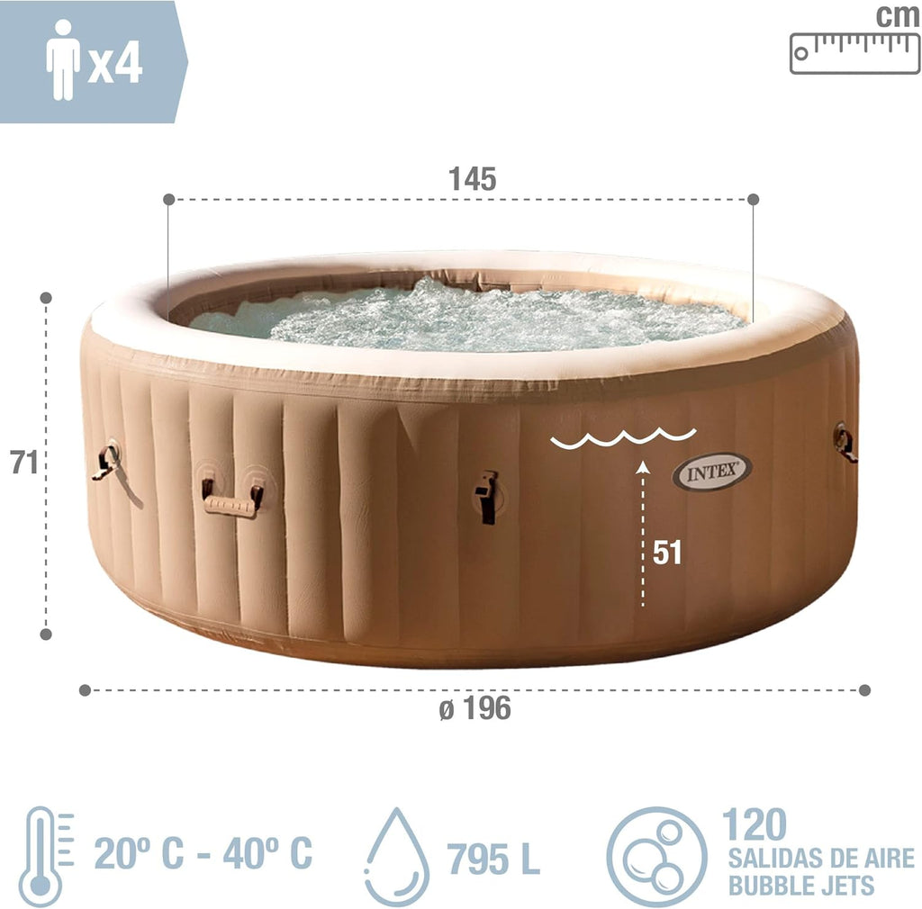 Intex 28426EX SPA Hinchable, Beige, 4 Personas