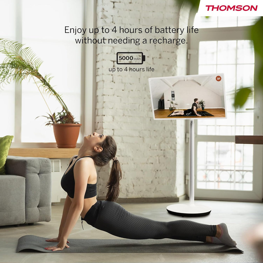 THOMSON 32 Pulgadas (81 cm) Go TV, Televisor Android Portátil – HD Ready (1366x768), Control por Voz, Bluetooth 5.1, Wi-Fi, Función de Punto de Acceso, hasta 4 Horas de Autonomía - 32HA4M44