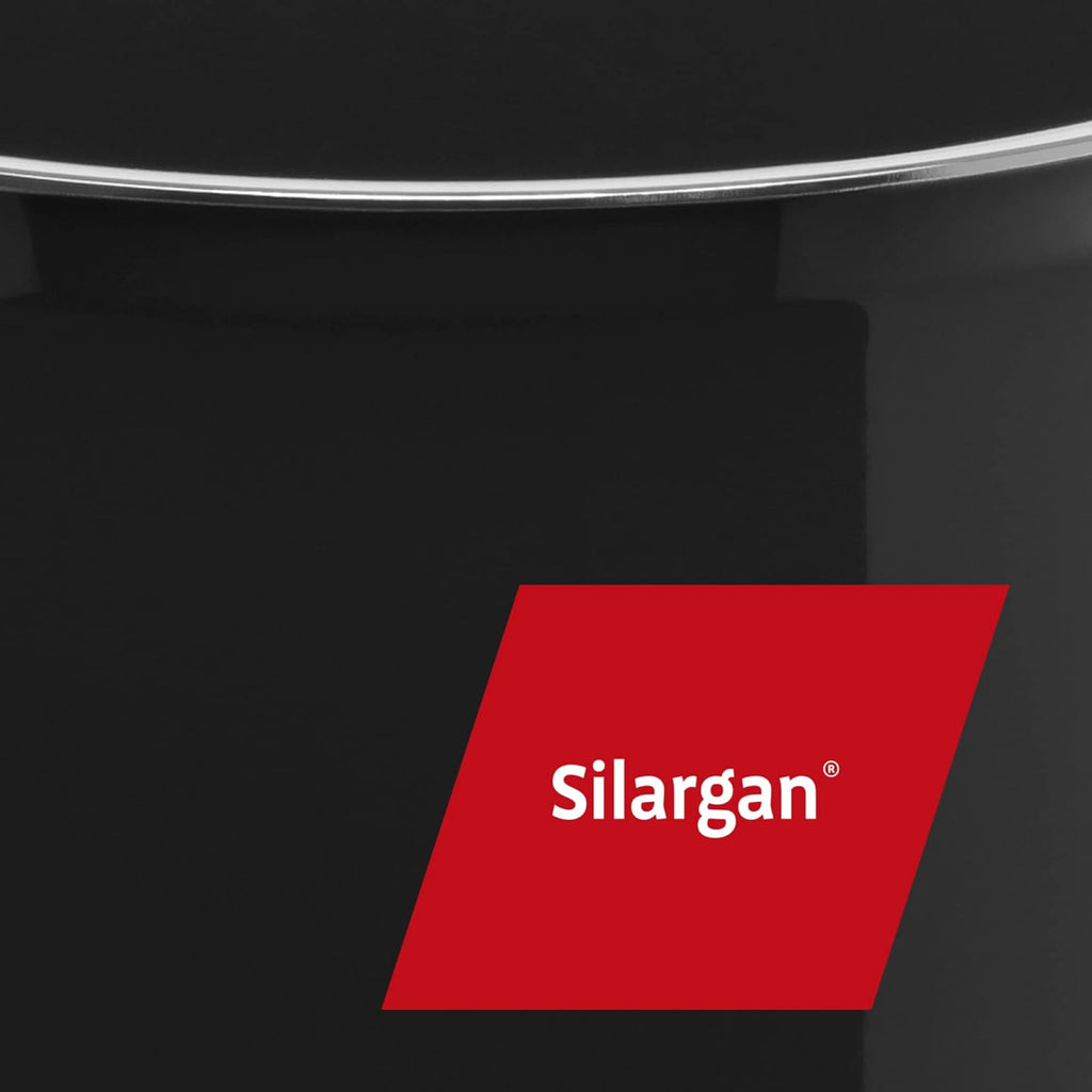 Silit Elegance Zestaw Garnków Indukcyjnych, 18/8 Stainless Steel, Przezroczysty/Czarny, 4 Sztuk