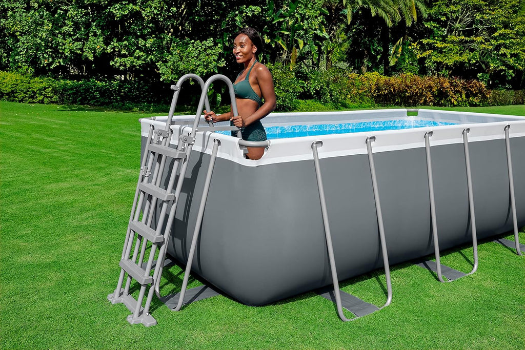 Bestway Juego de Piscina Rectangular de 13'6" x 6'7" x 48"/4.12 m x 2.01 m x 1.22 m