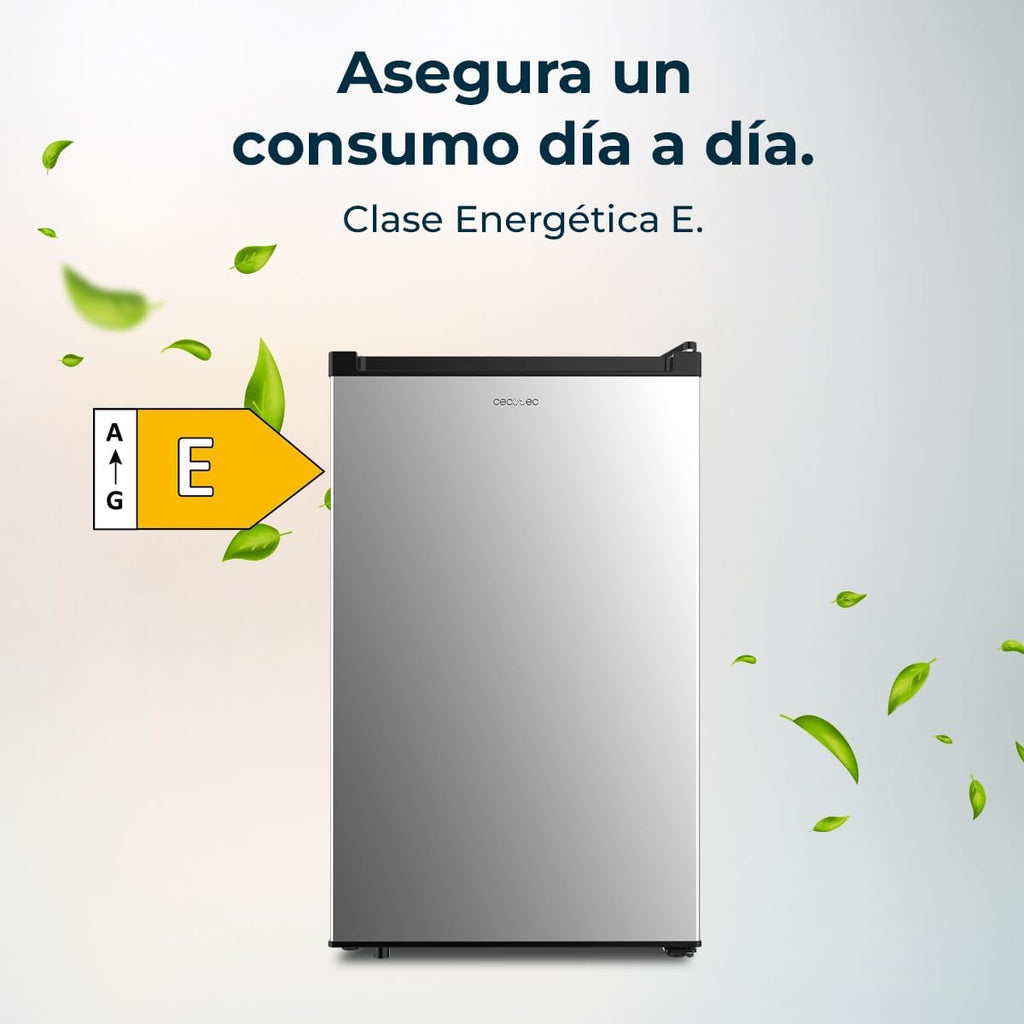 Cecotec Congelador Vertical Sobremesa 87L Bolero CoolMarket TF 87 Inox. 83,6 cm de Altura y 50,6 cm de Ancho, Bajo Consumo, Puerta Plana y Reversible, Diseño Compacto, Blanco