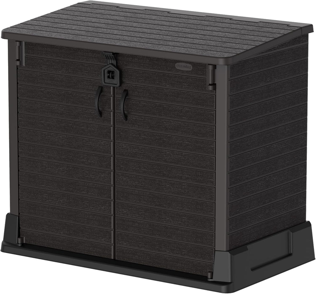 Duramax - Arcón cubre cubos exterior - 850 L - PVC - color marrón