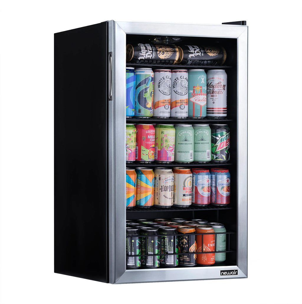 2026 Newair® Refrigerador de Bebidas Independiente de Acero Inoxidable – 126 Latas – 18,9"