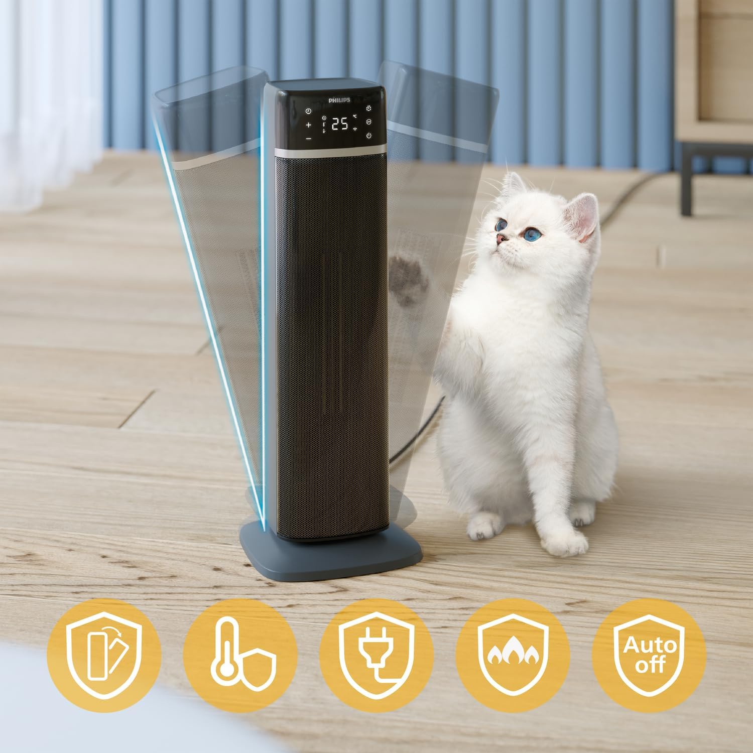 Philips 2-w-1 oczyszczacz i nawilżacz powietrza z serii 3000, 131 m², filtr NanoProtect HEPA i filtr z aktywnym węglem usuwa 99,97% wszystkich, niewidocznych cząstek, Kolor Biały (AC3737/10)