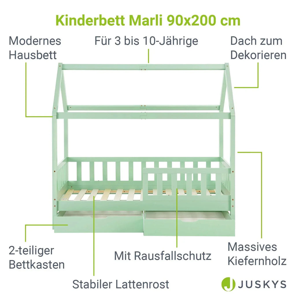 2026 Cama infantil Marli 90 x 200 cm con cajones de almacenamiento