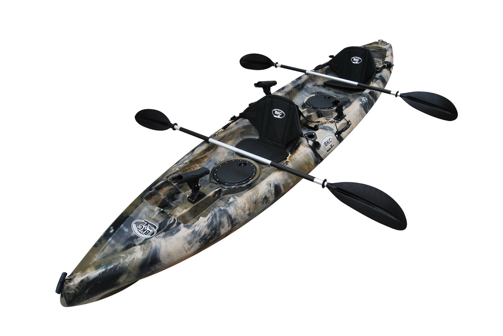 2026 Kayak de pesca tándem BKC TK181 de 3,9 m para 2 personas con asientos acolchados y remos