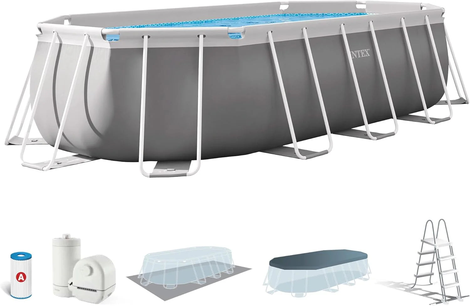 Intex 26796NP – Oval Detachable Pool Prism Frame Intex 503 x 274 x 122 cm with Filter
