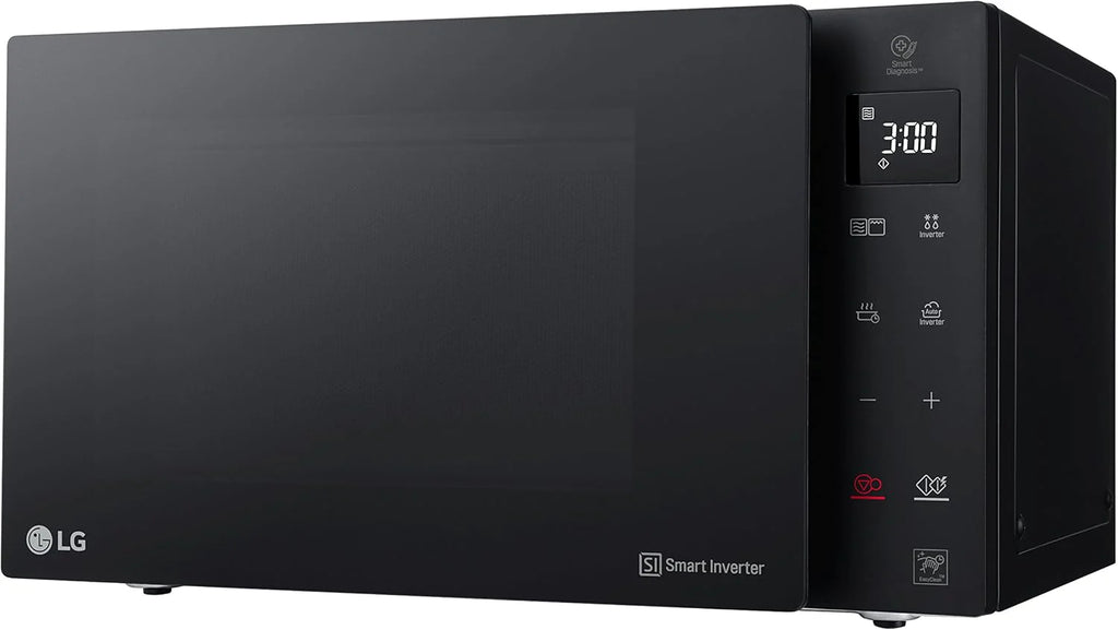 LG MH6535GIS Mikrowelle mit   Inverter Technologie & Quarz Grill, 25 Liter Kapazitt, 1000 W, Automatikprogramme, einstellbare Leistungsstufen für optimales Garen und EasyClean-Funktion, Schwarz