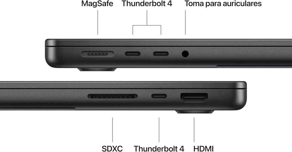 MacBook Pro Portátil de 14,2" con M5,CPU de 10 núcleos y GPU de 10 núcleos: Creado para Intelligence, Pantalla Liquid Retina XDR y 16 GB de Memoria unificada, 512GB; Negro Espacial