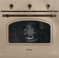 Candy FCC603NAV - Horno eléctrico empotrable, ventilado, capacidad 65 litros, multifunción y función pizza, 8 programas, 56,8 x 59,5 x 59,5 cm, estilo rústico, avena, clase A+