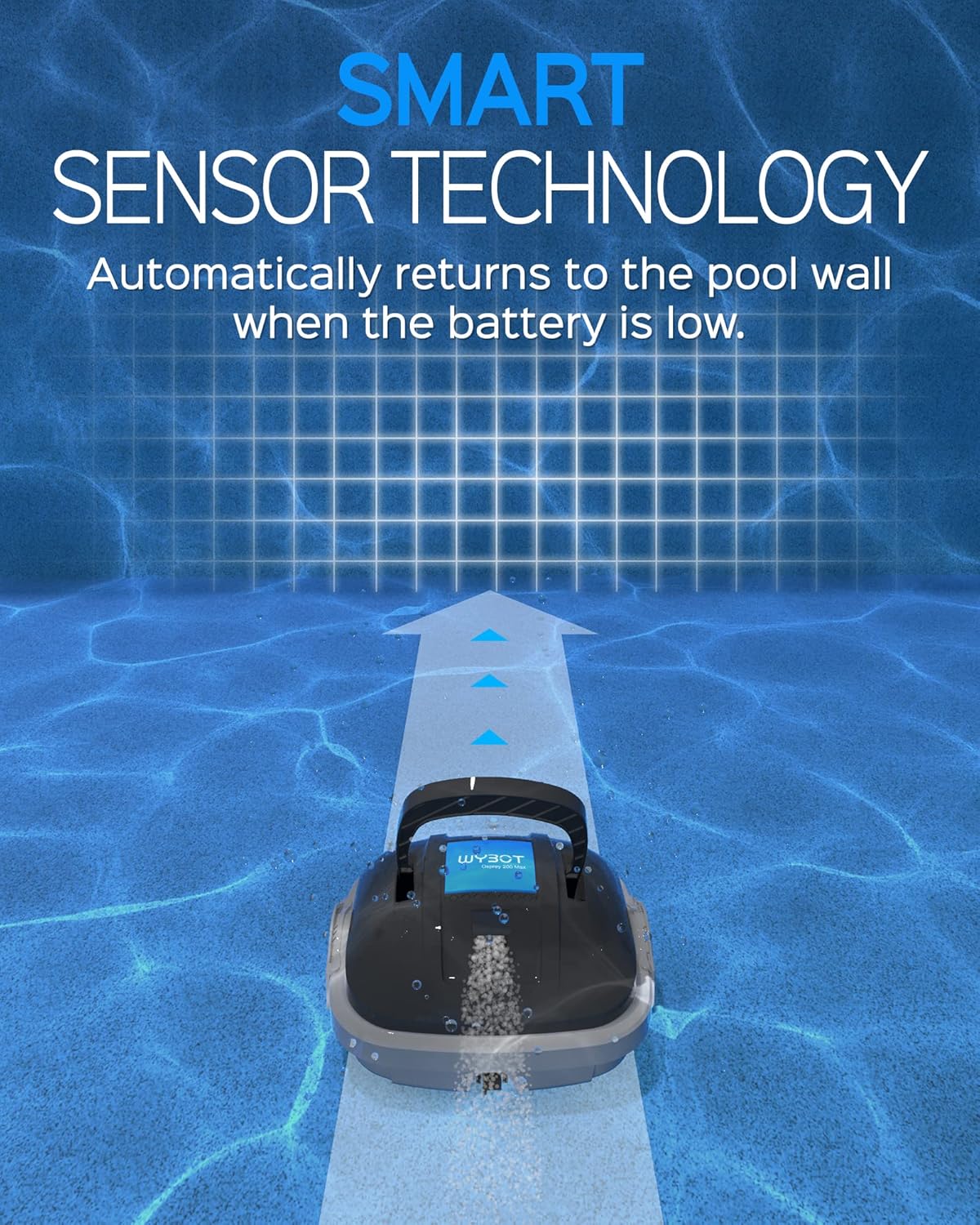 Robot Limpiafondos Piscina Electrico sin Cable para Aspirador Piscinas de hasta 80m², 100 Mins Doble Filtración y Estacionamiento Automático, Robot Limpiafondos Piscina con Motores de Doble Tracción
