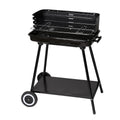 Barbacoa De Carbón Lolahome Con Parrilla De Acero, 57x38x80 Cm, Negra