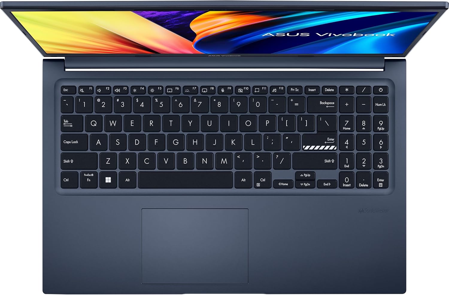 ASUS Vivobook 15 M1502YA-BQ881 - Ordenador Portátil 15.6" Full HD (AMD Ryzen 7 5825U, 16GB RAM, 512GB SSD, Radeon Graphics, Sin Sistema Operativo) Azul Tranquilo - Teclado QWERTY español