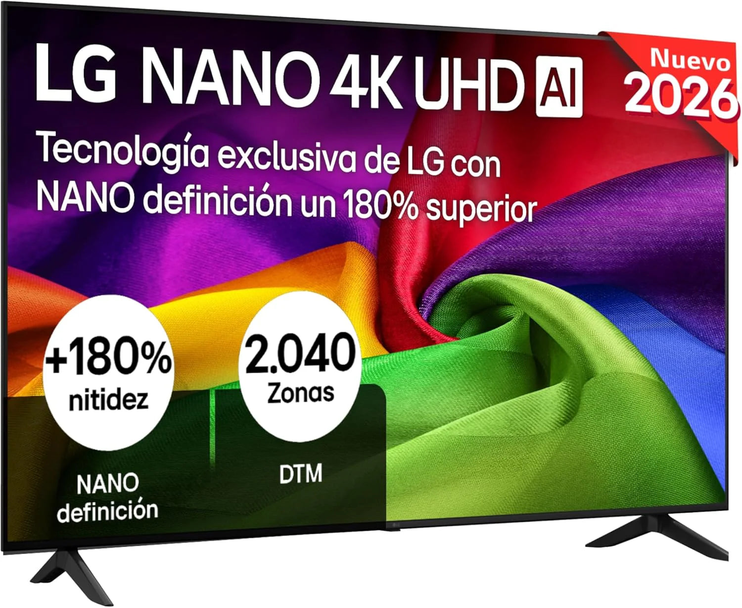 LG 43UA73006LA - TV 43", UHD 4K, WebOS 25, Ultimate IA, HDR10 Pro, Super Upscaling, Dolby Digital Plus, Google Assistant, Black